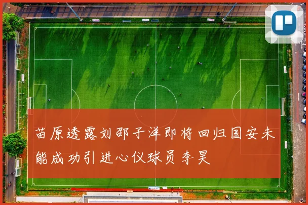 苗原透露刘邵子洋即将回归国安未能成功引进心仪球员李昊